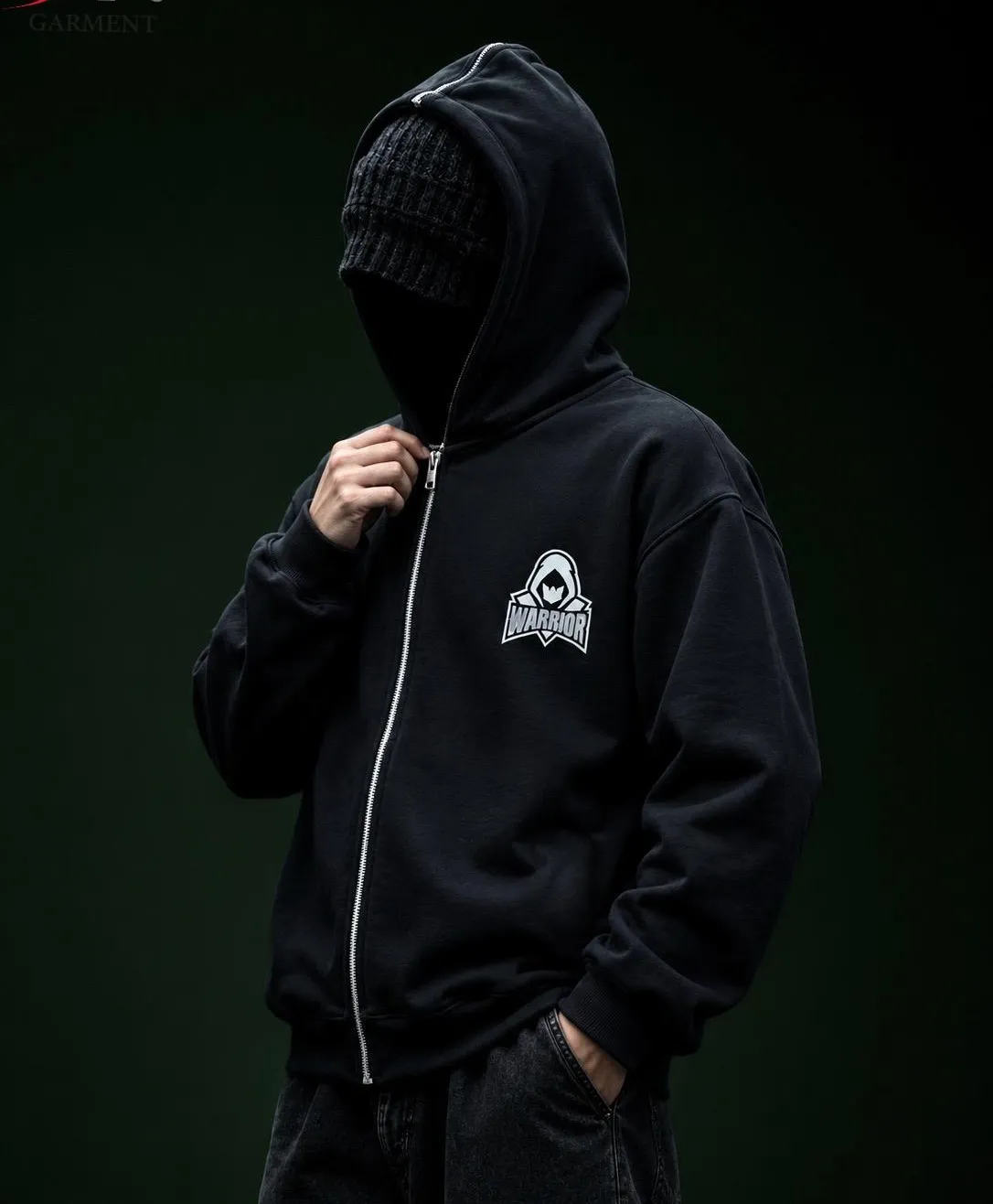 Warrior Printed Back Wings Style Zipper Hoodie 1st Pakistani Streetwear.