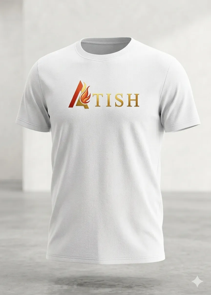 ATISH White Signature Flame T-Shirt