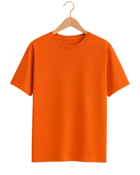 Classic Orange Crew Neck T-Shirt