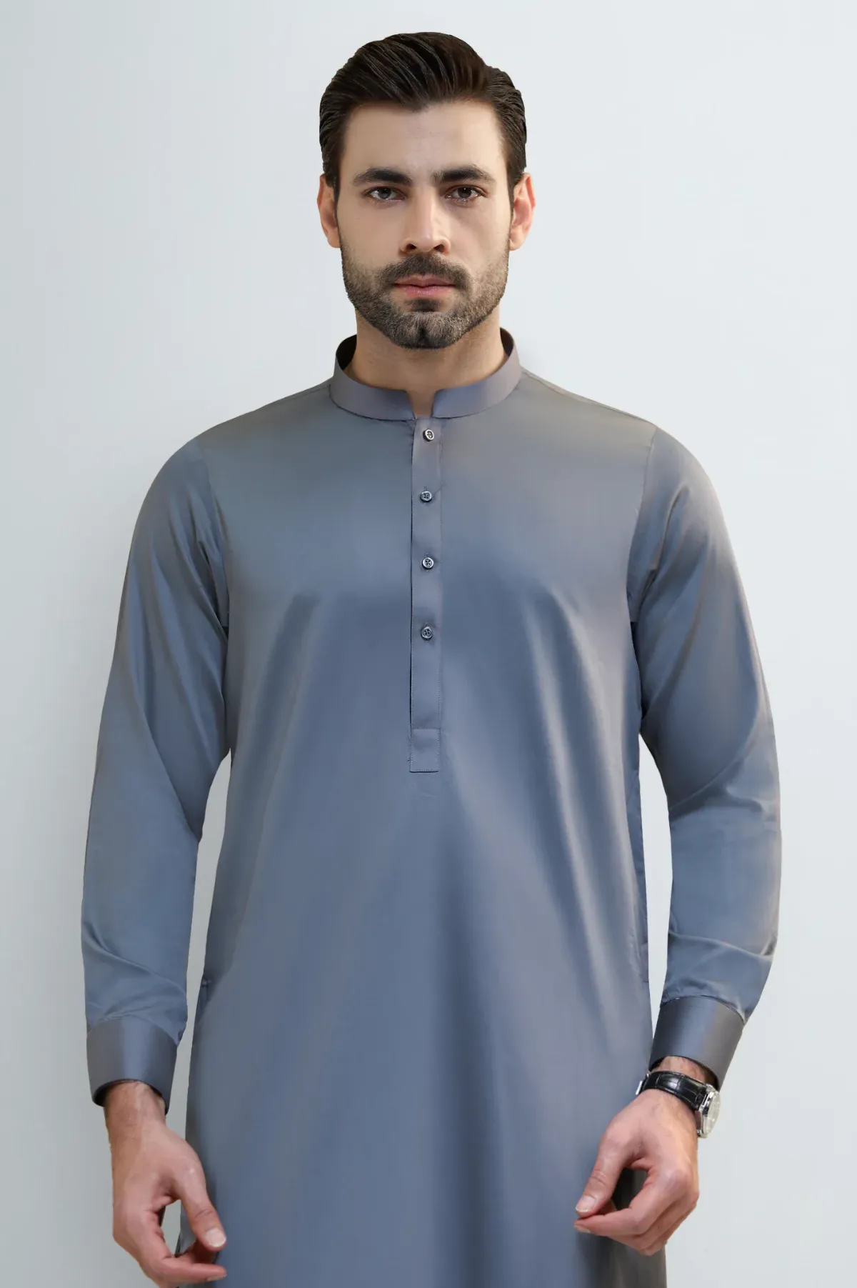 Grey Cotton Shalwar Kameez