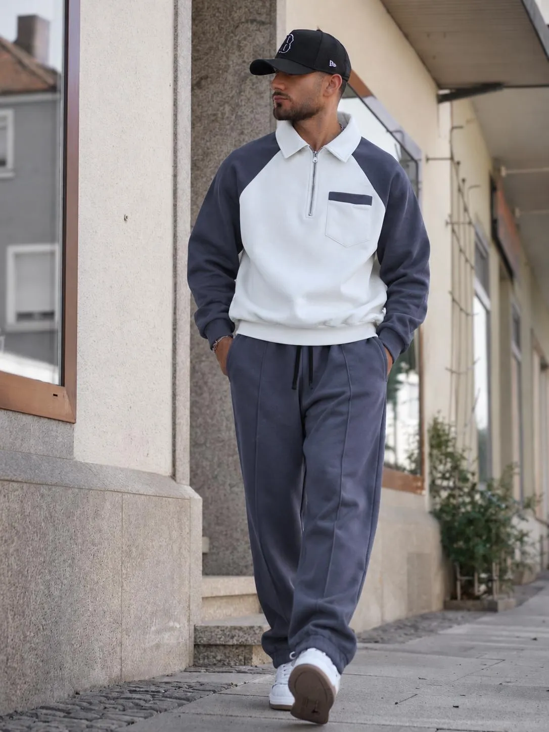 Contrast Quarter Zip Track Suit 1st Pakistani Streetwear 