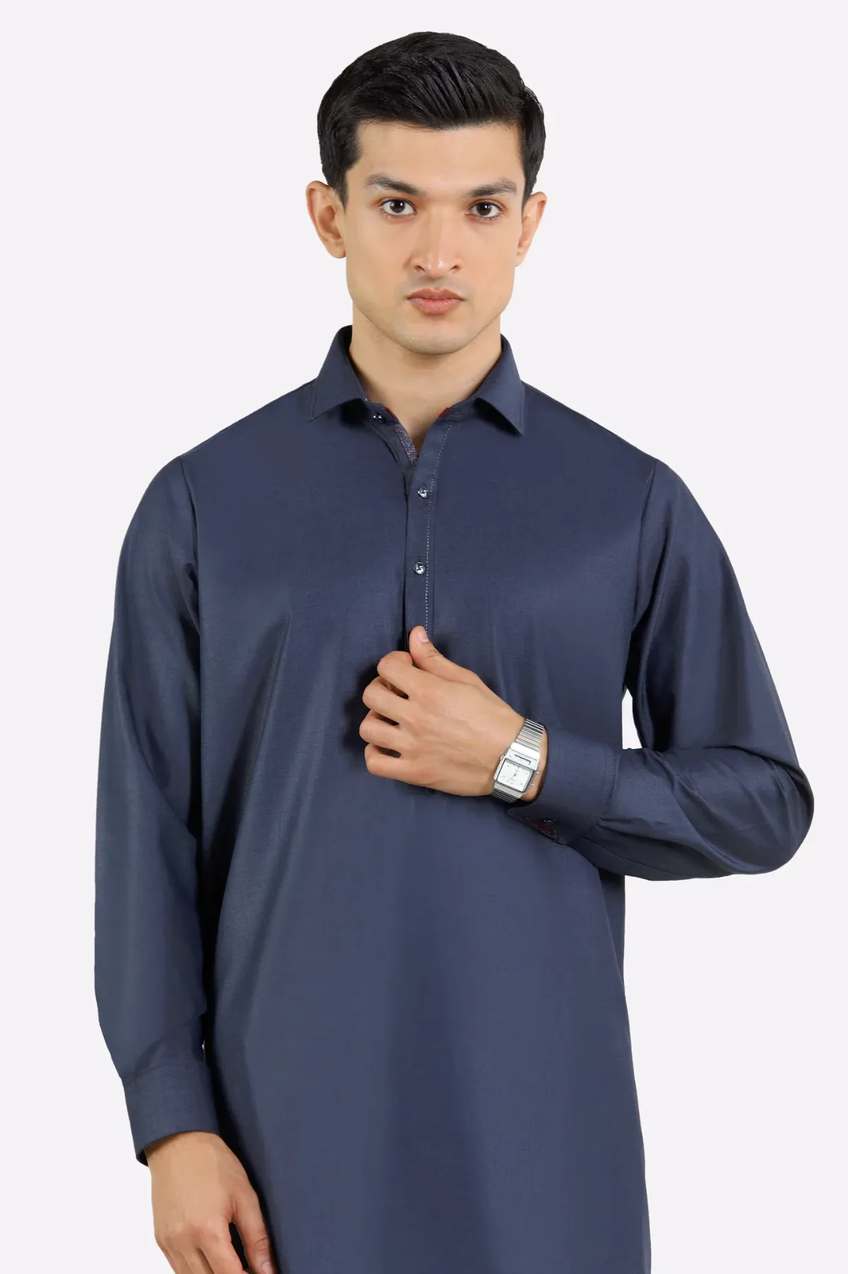 ATISH Classic Navy Blue Shalwar Kameez