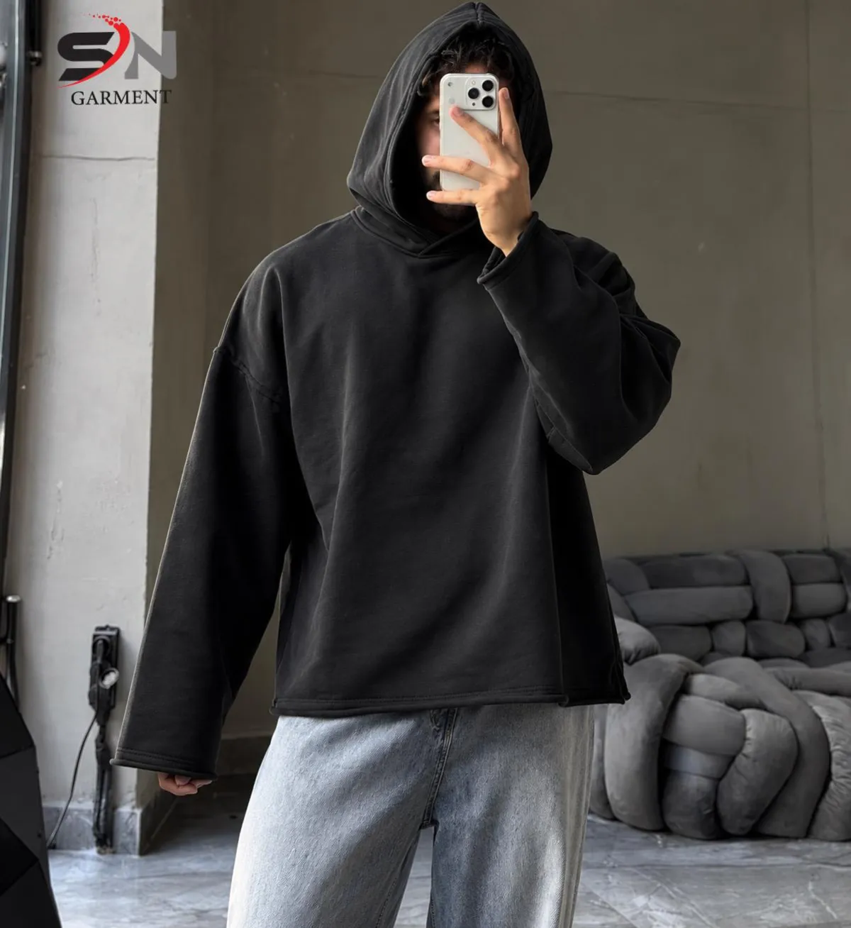 Raw Edge Premium Hoodie