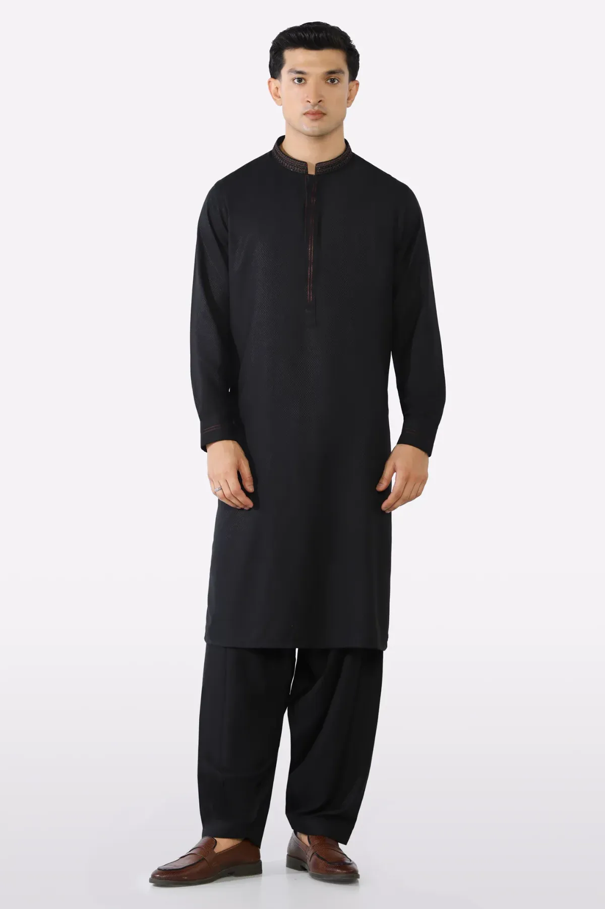 Black Wash & Wear Shalwar Kameez