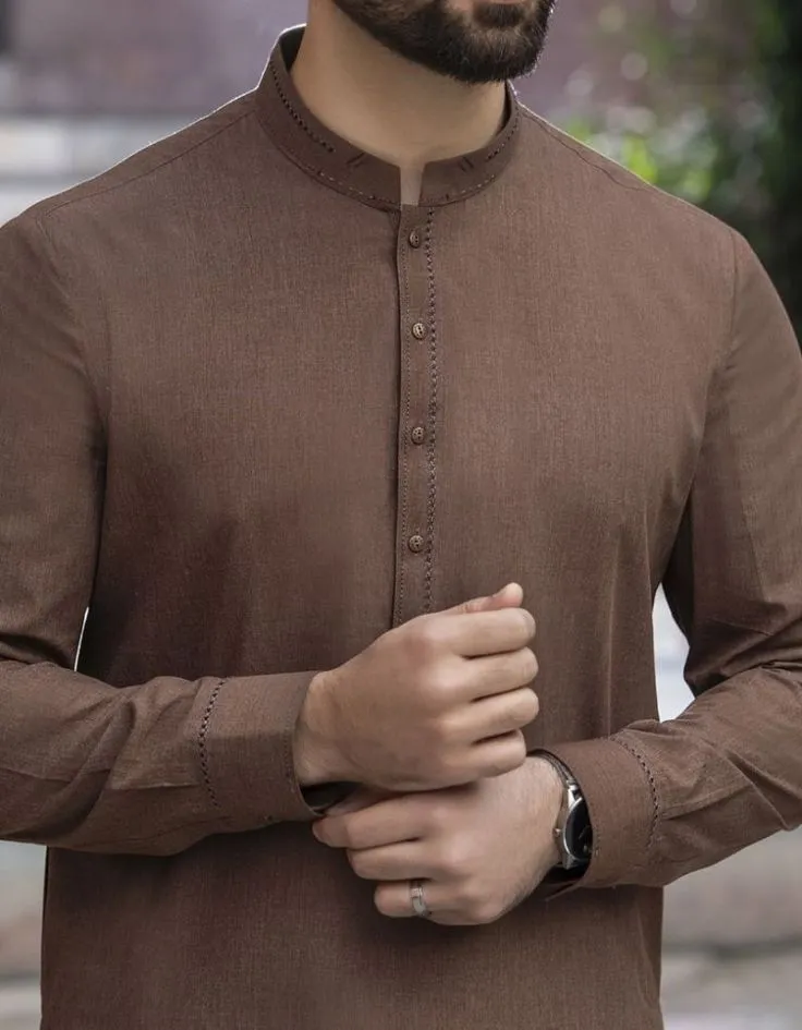 ATISH Classic Brown Kurta for Men