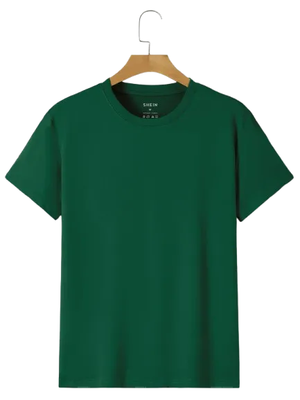 Classic Forest Green Crew Neck T-Shirt