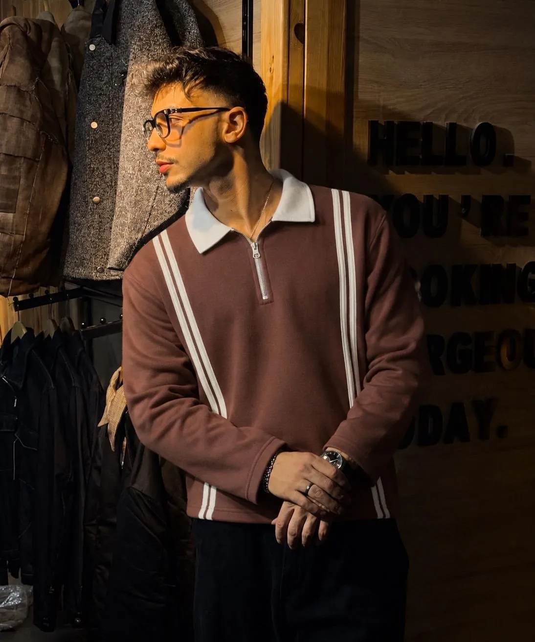 Panel Stripe Sweatshirt Pakistan 1st Streetwear Fashion